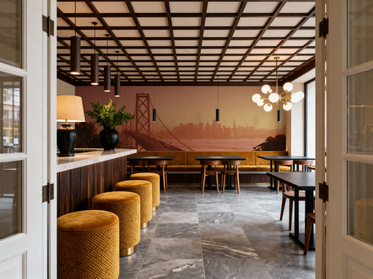 Golden Gateway Mural Wallpaper - room preview 04