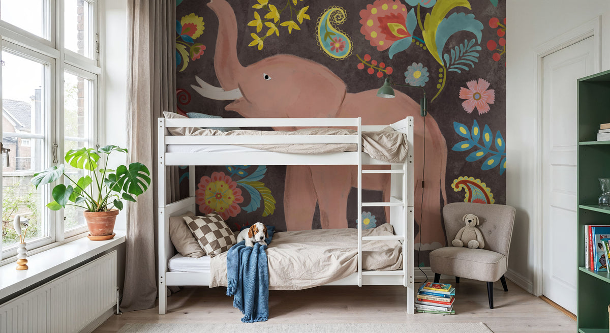 Elephant of the Jungle Mural Wallpaper - room preview 04