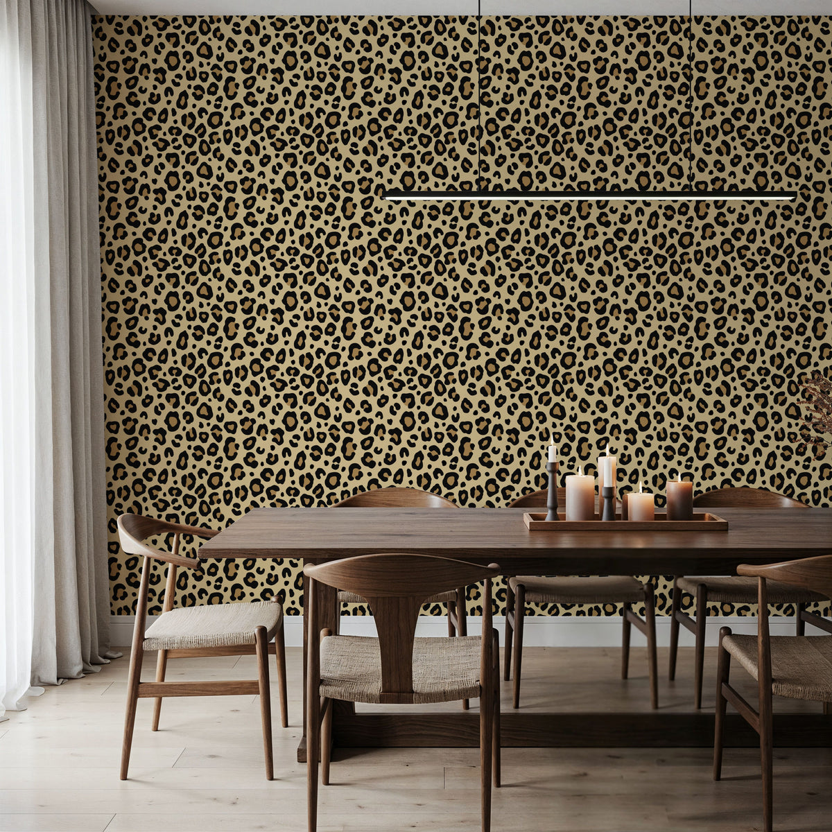 Leopard Skin Grrrrrr on Repeat Mural Wallpaper - room preview 04