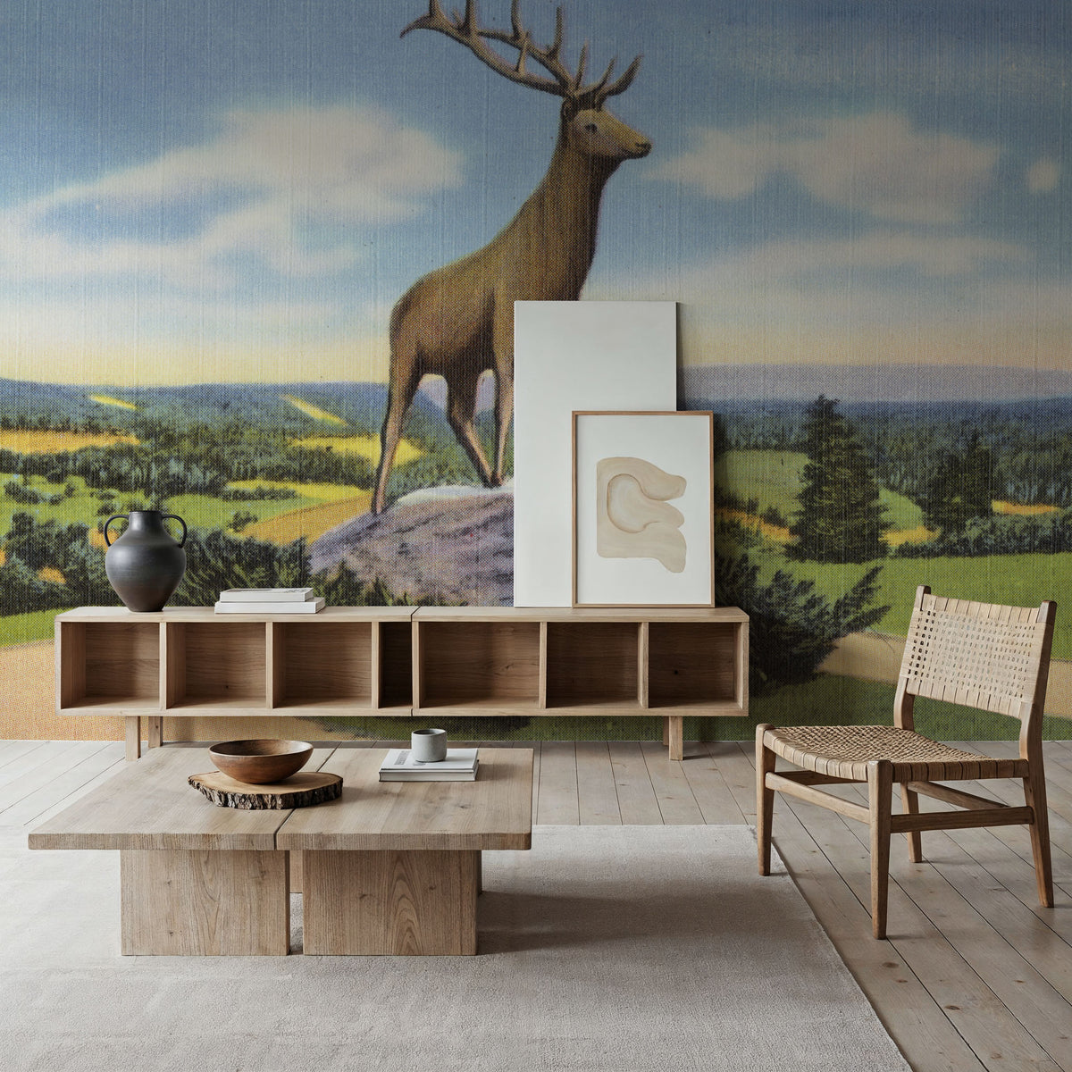 Deerfield Mural Wallpaper - room preview 04