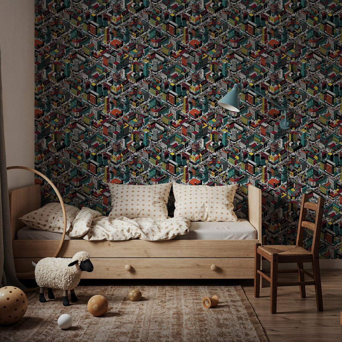 Straight Streets Mural Wallpaper - room preview 04