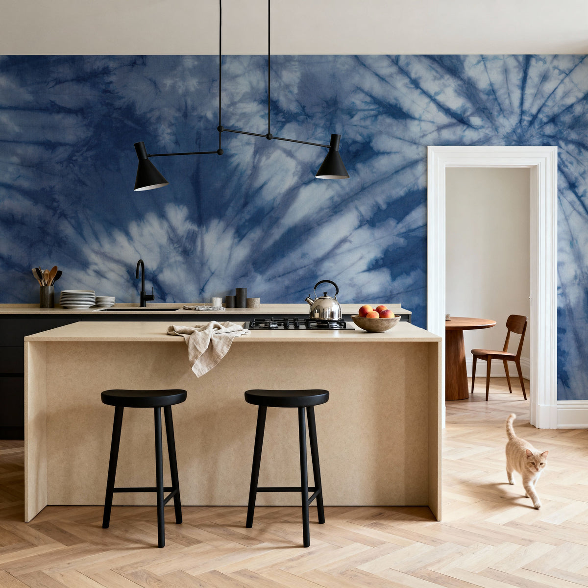 Shiboriscape Paws Mural Wallpaper - room preview 04