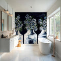 Florals in Glass Mural Wallpaper - room preview 04