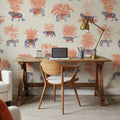 Where They Belong, Orange & Blue Mural Wallpaper - room preview 04