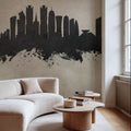 Doha Qatar Skyline Concrete Mural Wallpaper - room preview 04