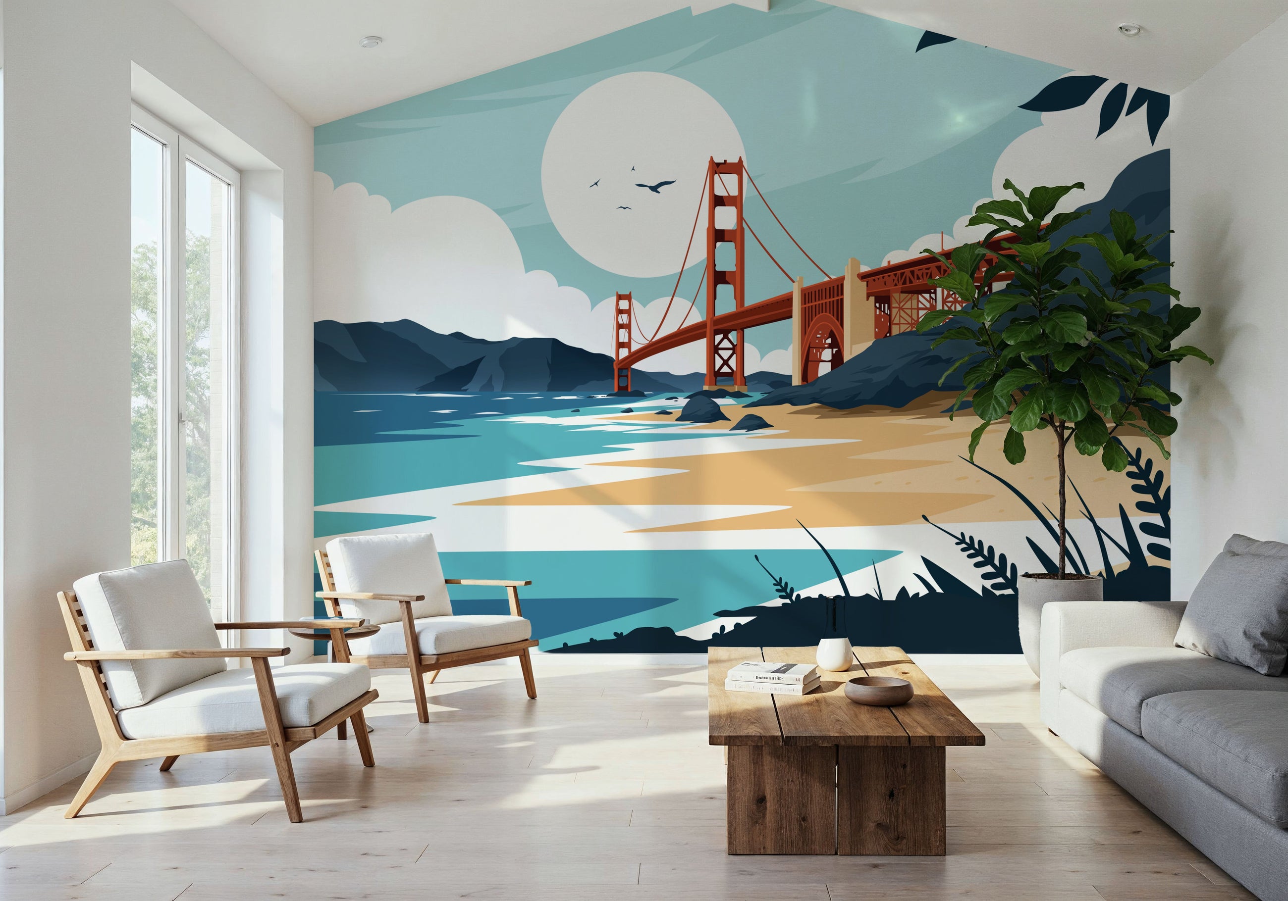 Travel San Francisco Mural Wallpaper