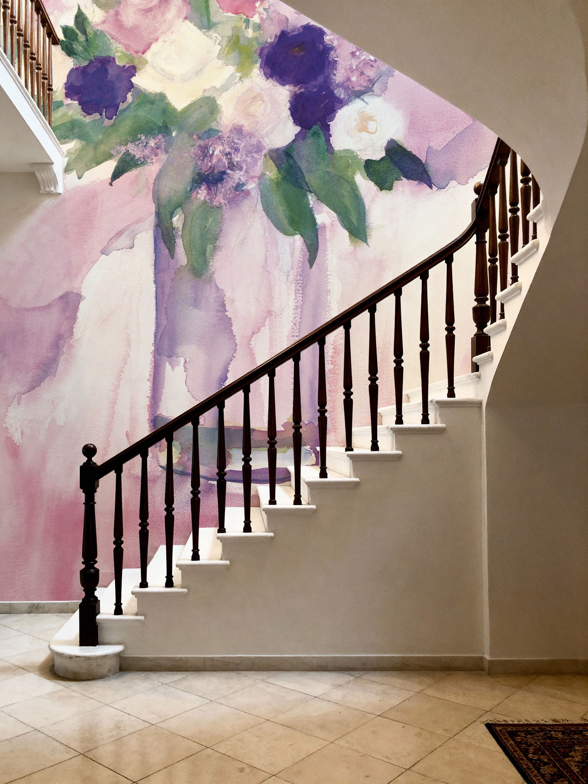 An Arrangement of Pink Flowers Mural Wallpaper - room preview 04