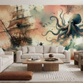 Battle with the Sea Monster Mural Wallpaper - room preview 04