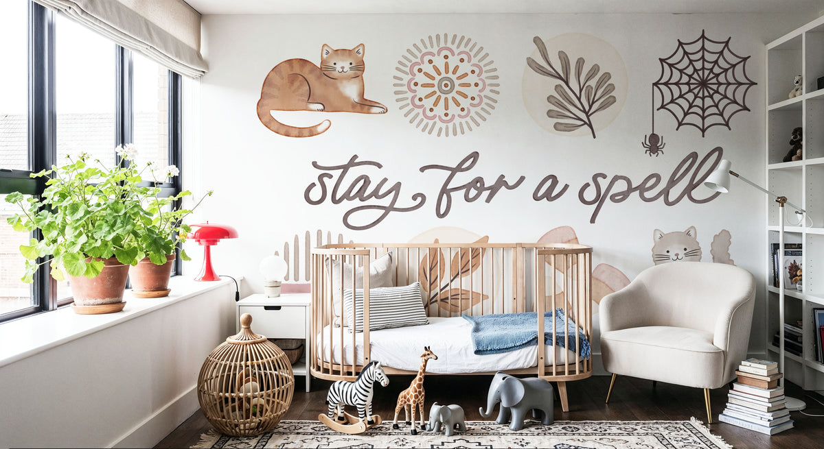 Pumpkins and Paws VI Mural Wallpaper - room preview 04