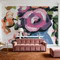 Painterly Florals in Vase II Mural Wallpaper - room preview 04