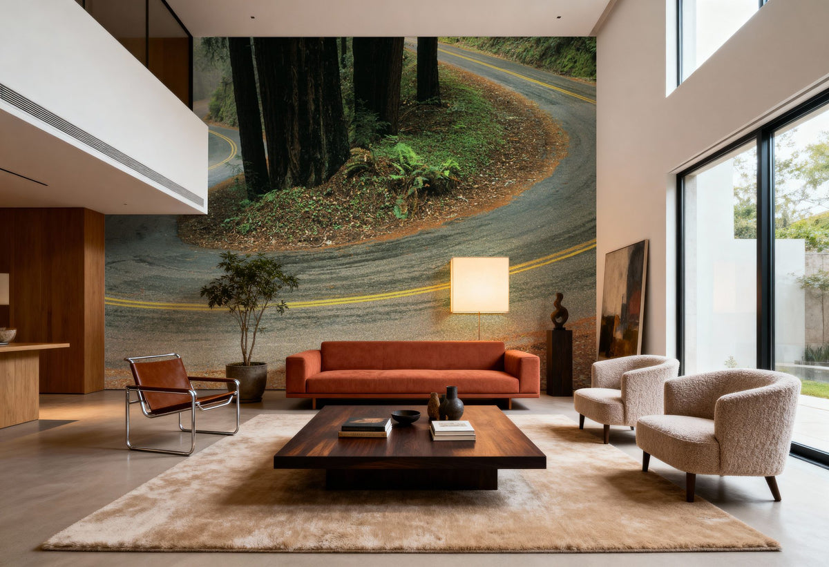 Serpentine Forest Mural Wallpaper - room preview 04