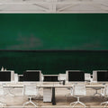Green Horizon, Watercolor Mural Wallpaper - room preview 04