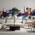 Lilongwe Malawi Skyline Blue & Bronze Mural Wallpaper - room preview 04