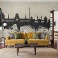 Damascus Syria Skyline Concrete Mural Wallpaper - room preview 04