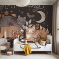 Pumpkins and Paws III Dark Mural Wallpaper - room preview 04