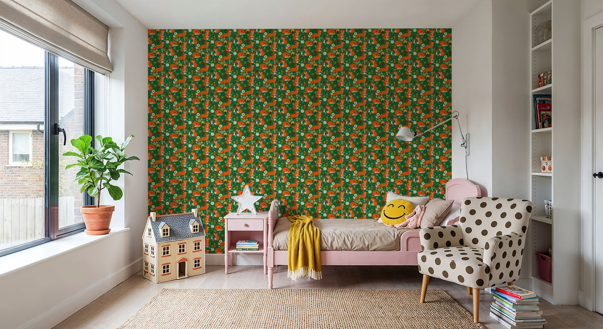 Friendly Foxes Mural Wallpaper - room preview 04