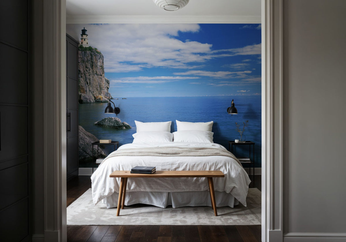 Lakeside Lighthouse Haven Mural Wallpaper - room preview 04