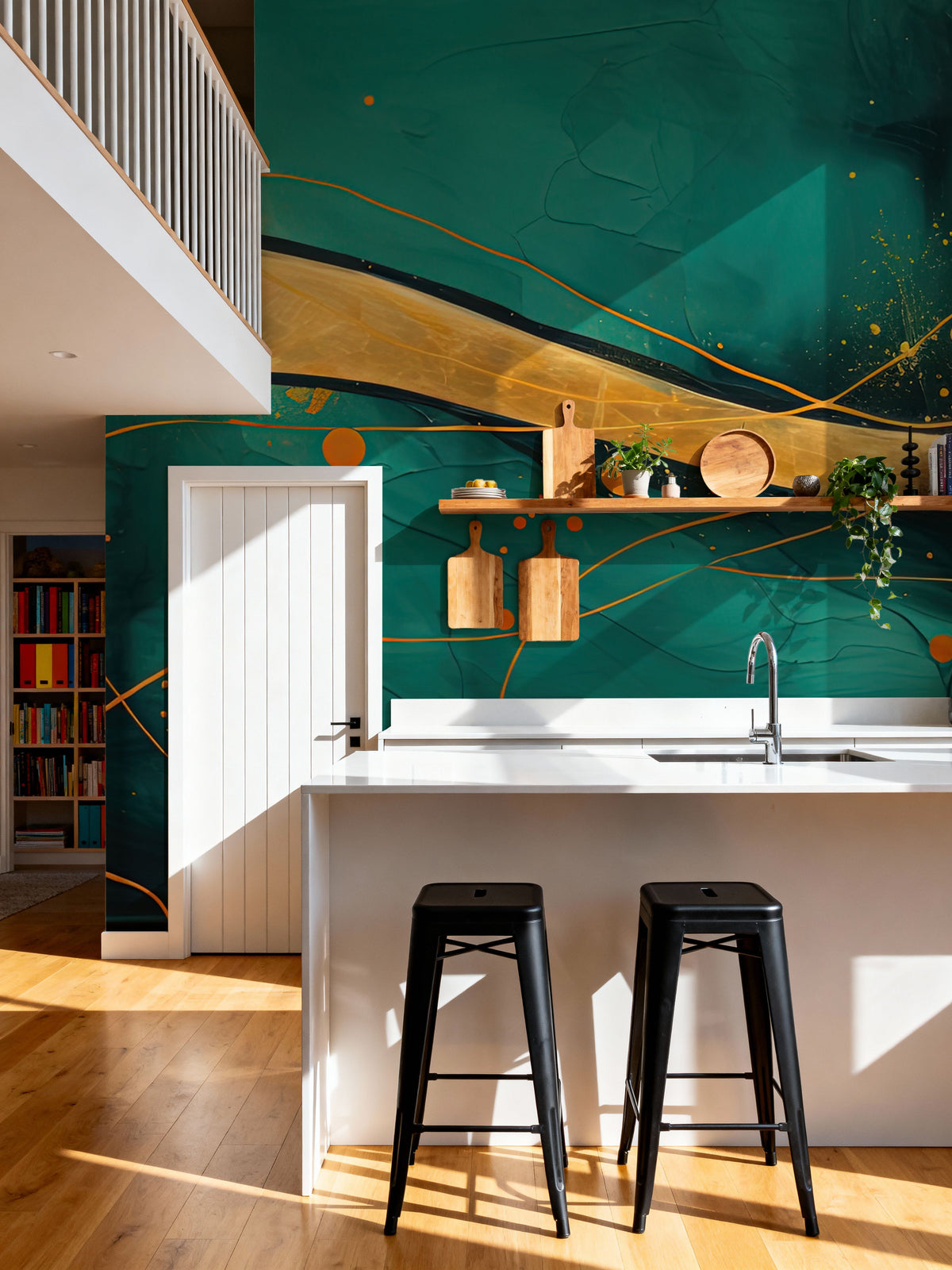 The Golden Highway Mural Wallpaper - room preview 04