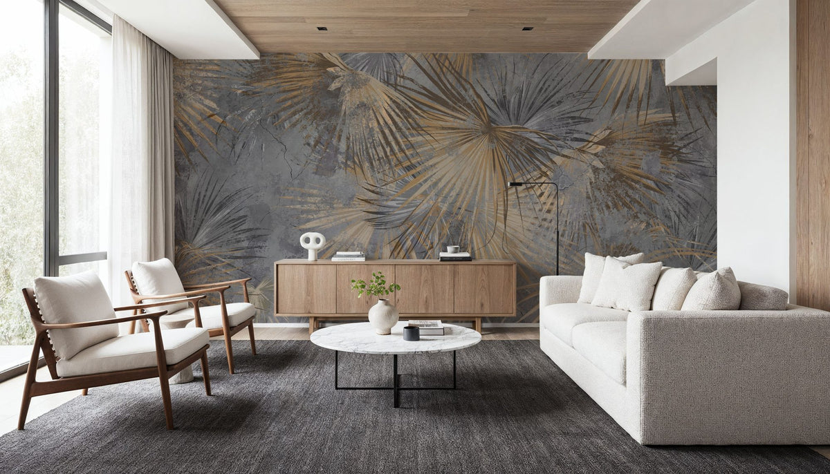 Retro Sunny Palms Mural Wallpaper - room preview 04