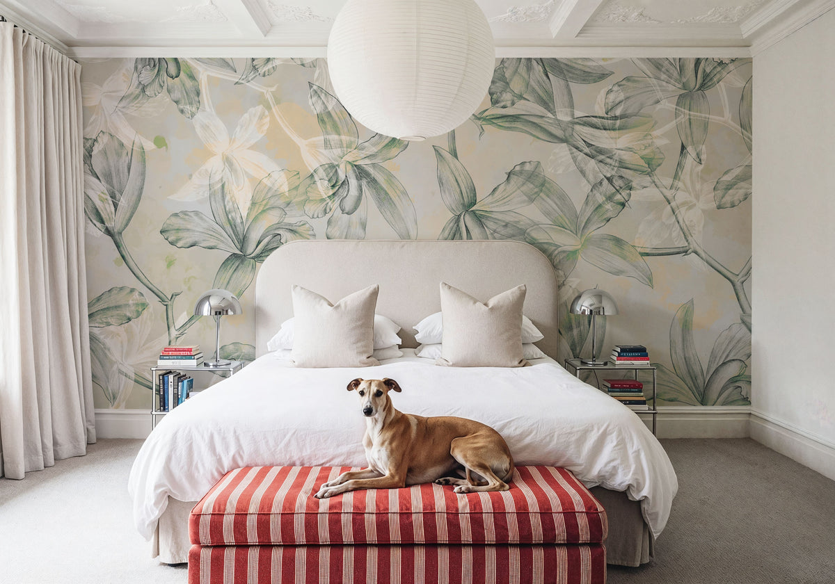 Orchids on Water Mural Wallpaper - Edition 3 - room preview 04