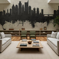 Philadelphia Skyline Concrete Mural Wallpaper - room preview 04