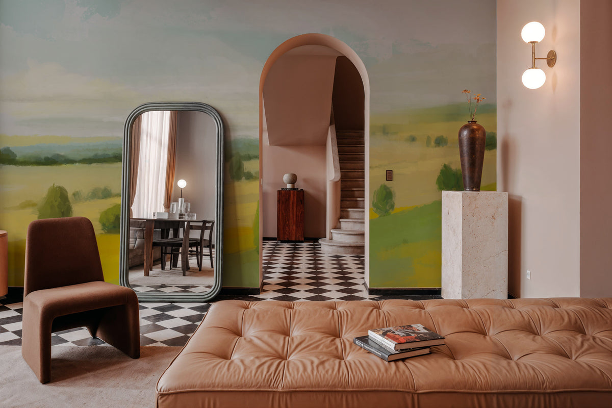 Sunlit Meadow Mural Wallpaper - room preview 04