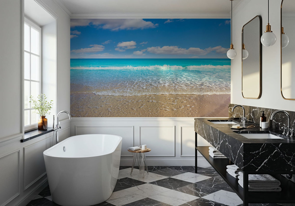 Mediterranean Beach Mural Wallpaper - room preview 04