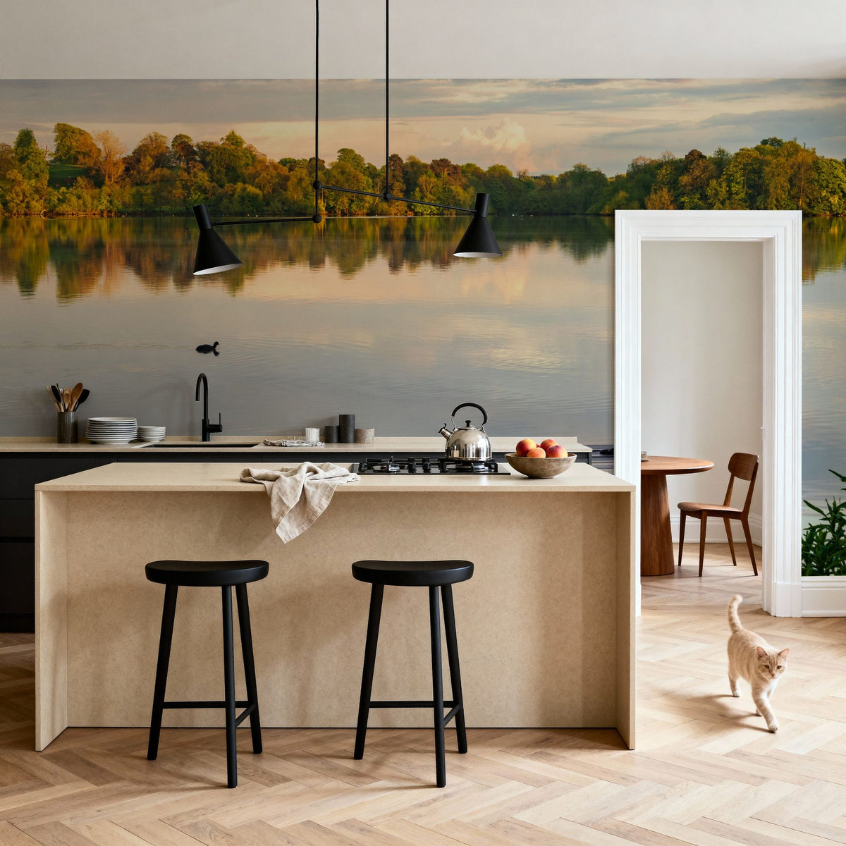 Lake Refelction Mural Wallpaper - room preview 04