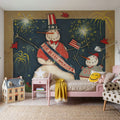 Seasonal Snowman VII Mural Wallpaper - room preview 04