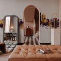 Tashkent Uzbekistan Skyline Purple & Gold Mural Wallpaper - room preview 04