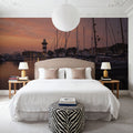 Harbor Lighthouse Sunset Mural Wallpaper - room preview 04