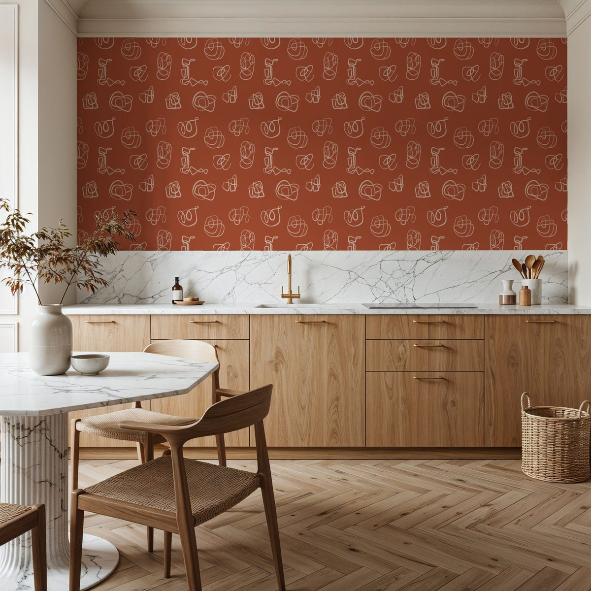 Beach Doodles Mural Wallpaper - room preview 04