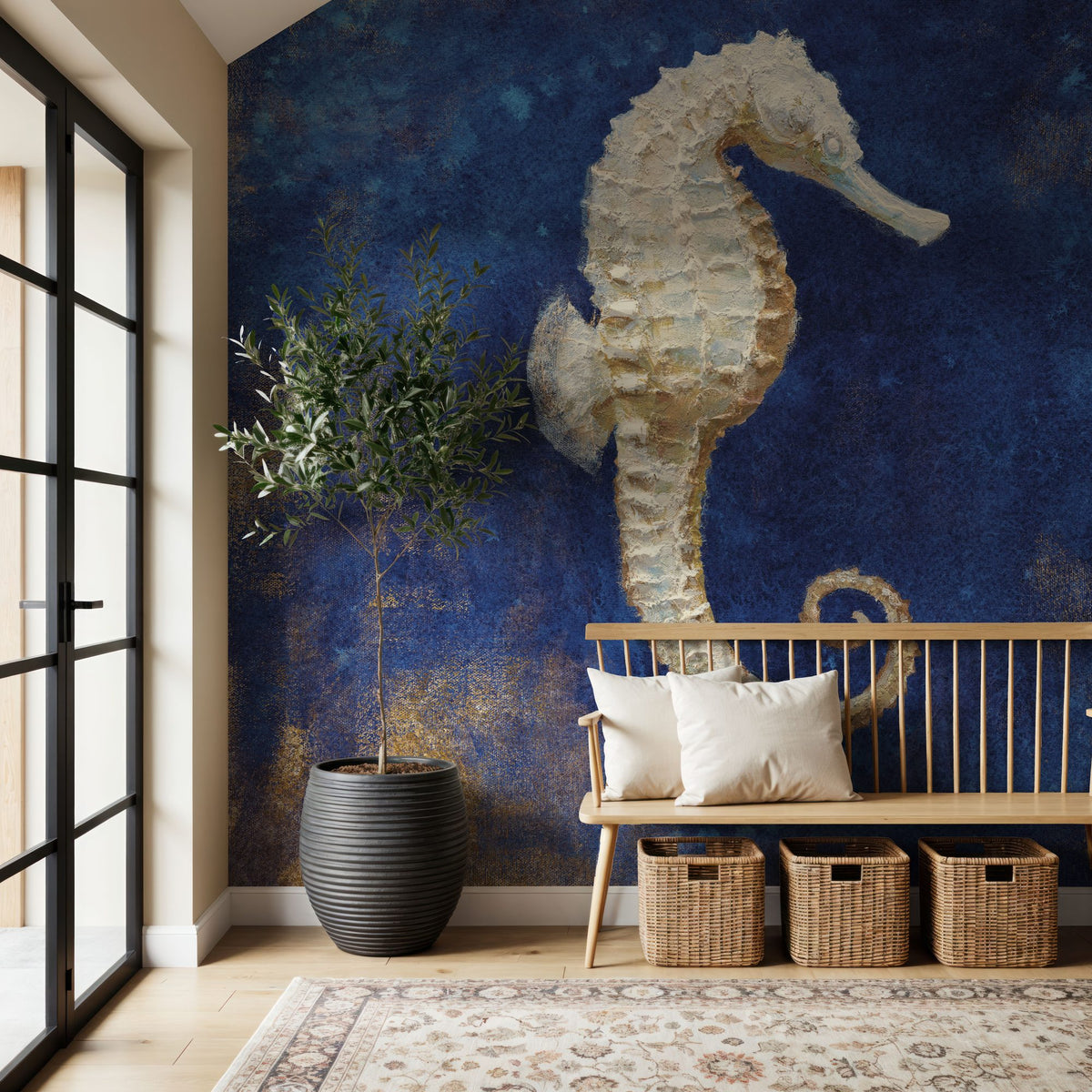 Treasures From the Sea Indigo I Mural Wallpaper - room preview 04