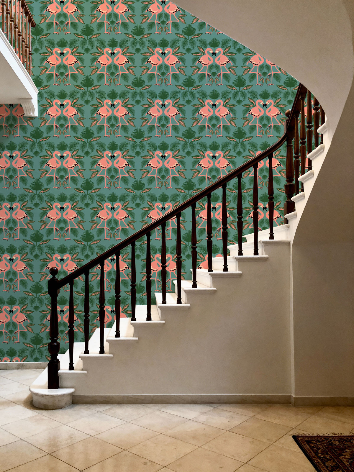 Flamingo Friends Mural Wallpaper - room preview 04