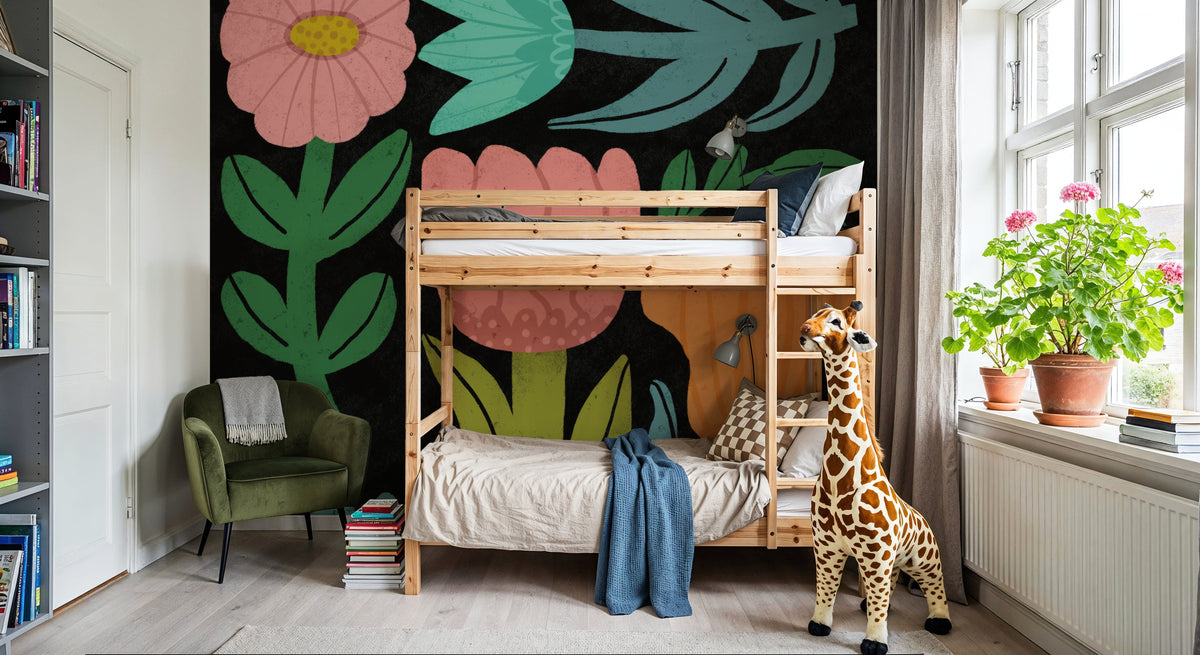 Flower Toss III Mural Wallpaper - room preview 04