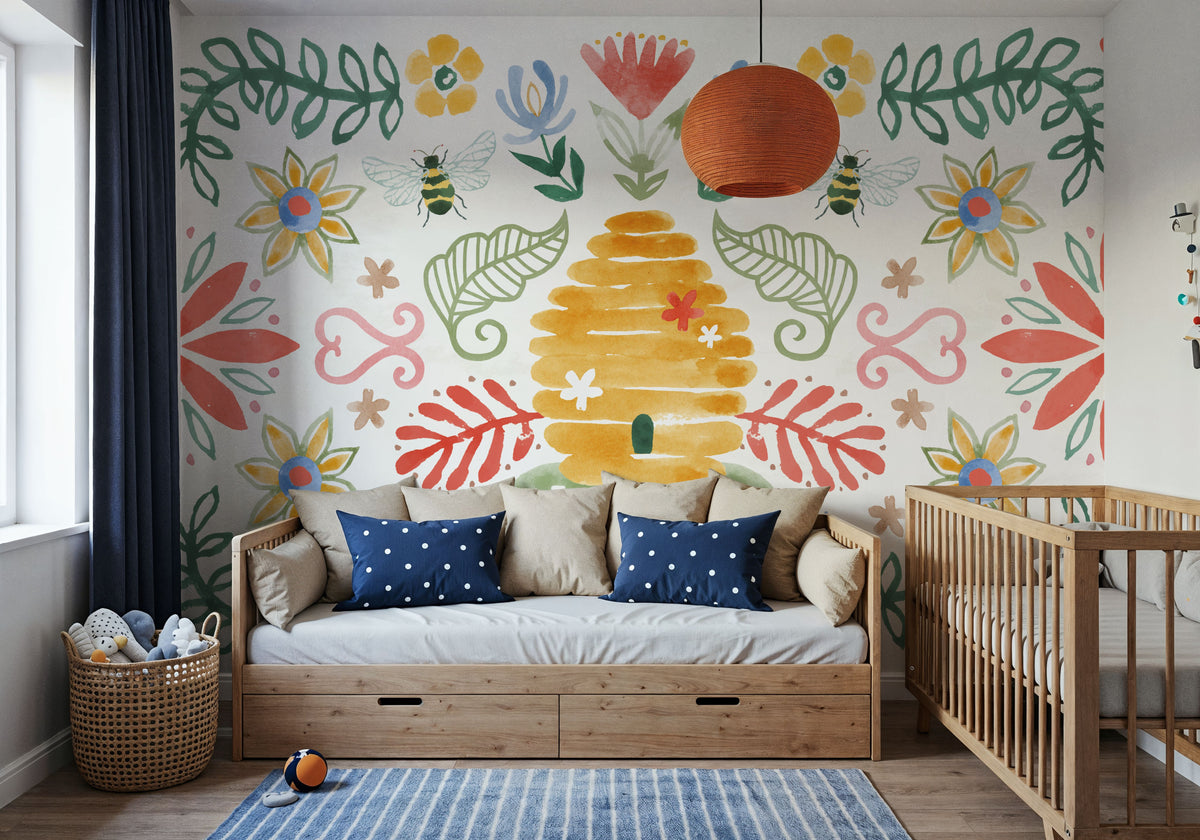 Wild Blooms I Mural Wallpaper - room preview 04
