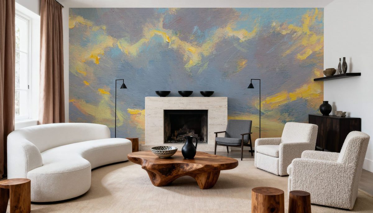 Twilight Reflections Mural Wallpaper - Neutral Tone - room preview 04