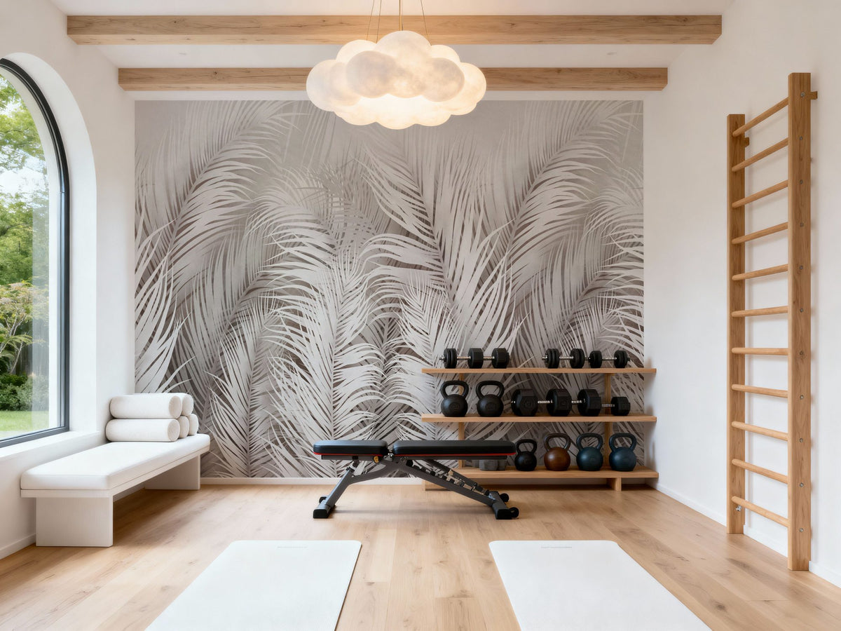 Palm Leaves Mural Wallpaper - room preview 04