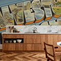 Greetings From Galveston Beach Mural Wallpaper - room preview 04