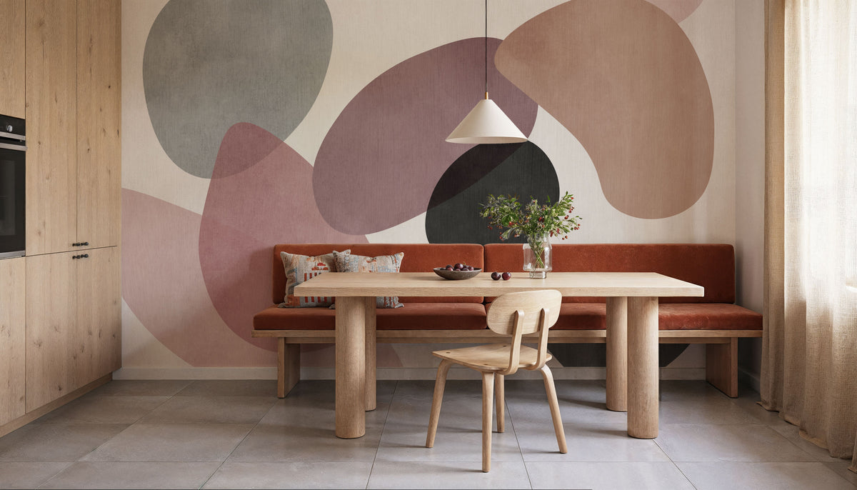 Lava Shapes, Rose Mural Wallpaper - room preview 04
