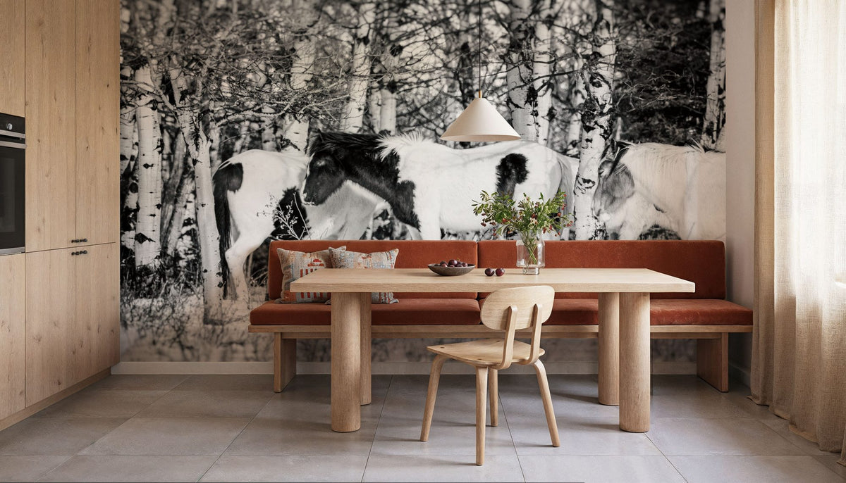 Winter Herd Mural Wallpaper - room preview 04