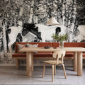 Winter Herd Mural Wallpaper - room preview 04