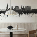 Fredericton Canada Skyline Black & White Mural Wallpaper - room preview 04