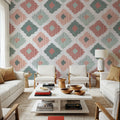 Ikat Pattern V Mural Wallpaper - room preview 04