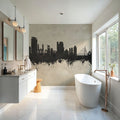 Swansea Wales Skyline Concrete Mural Wallpaper - room preview 04