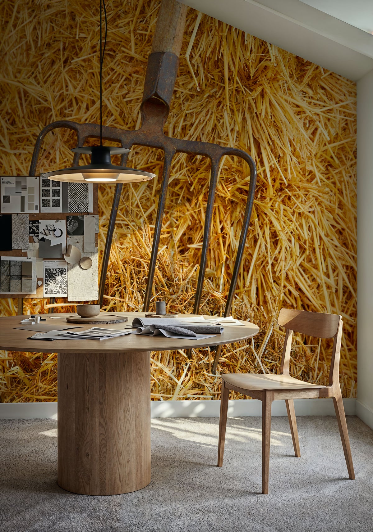Harvest Pitchfork Mural Wallpaper - room preview 04