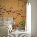 Greetings From California Map Mural Wallpaper - room preview 04
