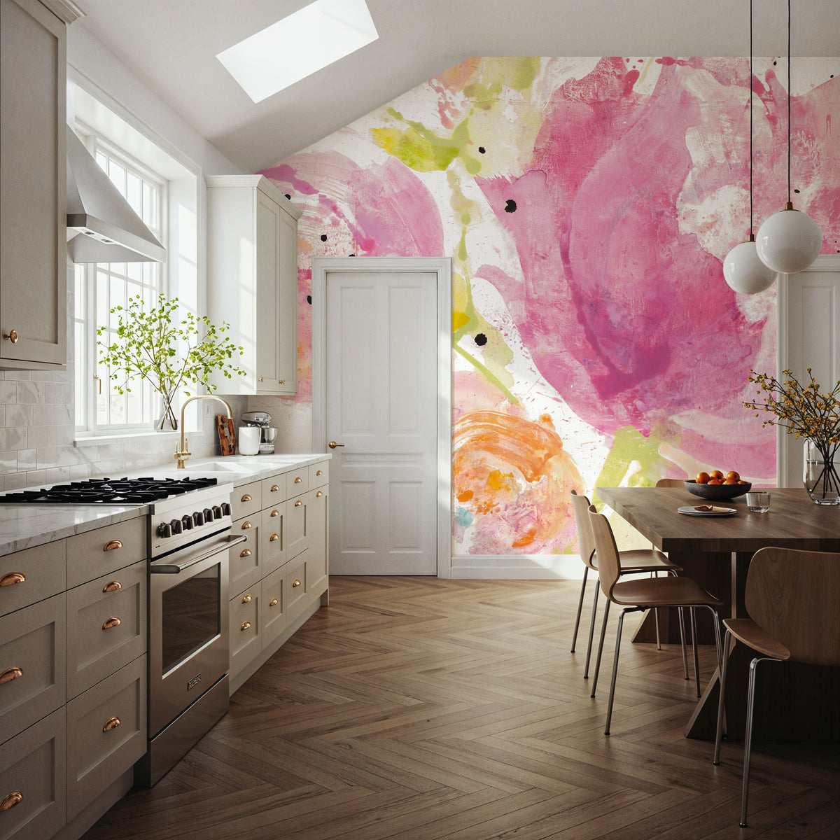 Spring Abstracts Florals II Mural Wallpaper - room preview 04