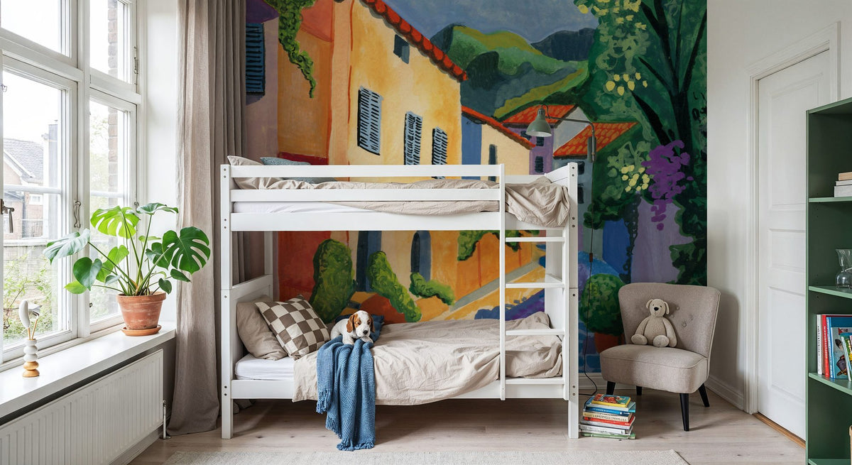 Stroll Down the Street Mural Wallpaper - room preview 04