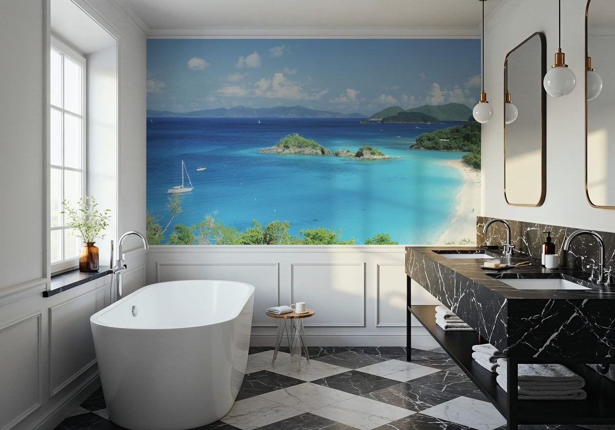 Tropical Paradise Cove Mural Wallpaper - room preview 04
